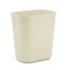 Fire-Resistant Wastebasket, Rectangular, Fiberglass, 3.5gal, Beige, Sold as 1 Each
