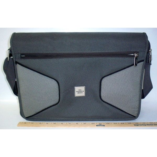 The Sharper Image Ballistic Nylon Two-tone Gray Messenger Laptop Bag