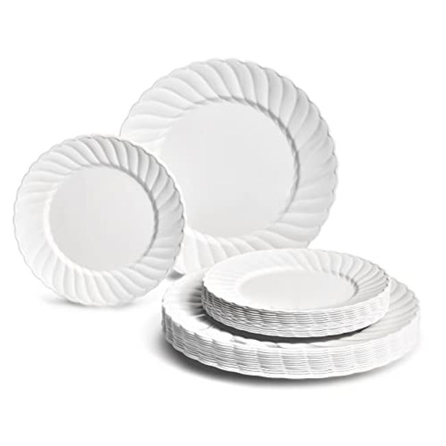 Disposable Plastic Wedding Dinner Plate for 25 Guests