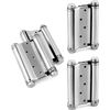 Premium Stainless Steel Double Action Spring Door Hinges - 5" - 4 Pack