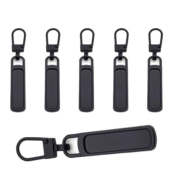 6 Pcs Zipper Pull Replacement, Replacement Zipper Pulls, Zipper Pulls, Zipper Replacement, Metal Zipper Pulls Can Be Used to Replace and Repair Clothes, Pants, Suitable for Most Zipper Sizes