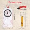 Flintronic Navigation Compass, Hiking Compass with Luminous Function, Waterproof Pocket Compass for Expedition Map Reading, Navigation, Orienteering and Survival