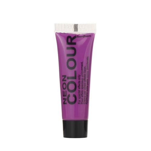 Uv neon face paint Purple. UV reactive easy wash off sweat proof face and body paint.