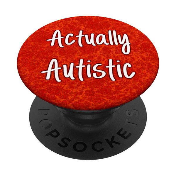 Actually Autistic in #RedInstead for Autistic Acceptance PopSockets Swappable PopGrip