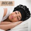 10PCS Satin Bonnets for Black Women, Large Braids Bonnet Wide Band Hair Bonnets