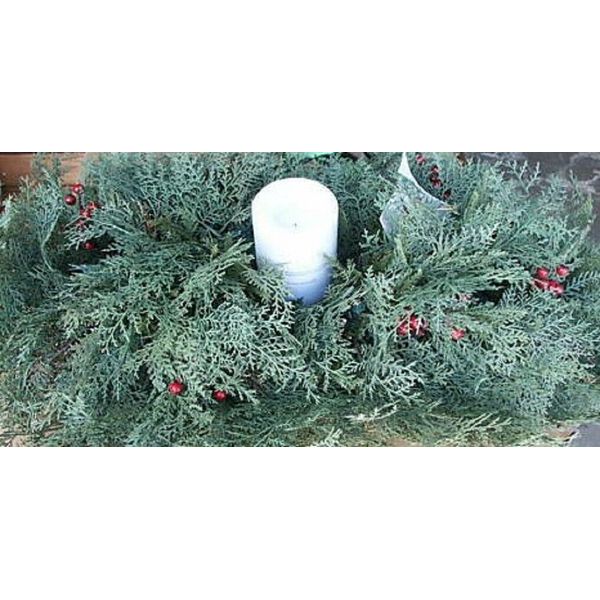 Frontgate Evergreen Window Swag with Candle and White Lights Brand New in Box