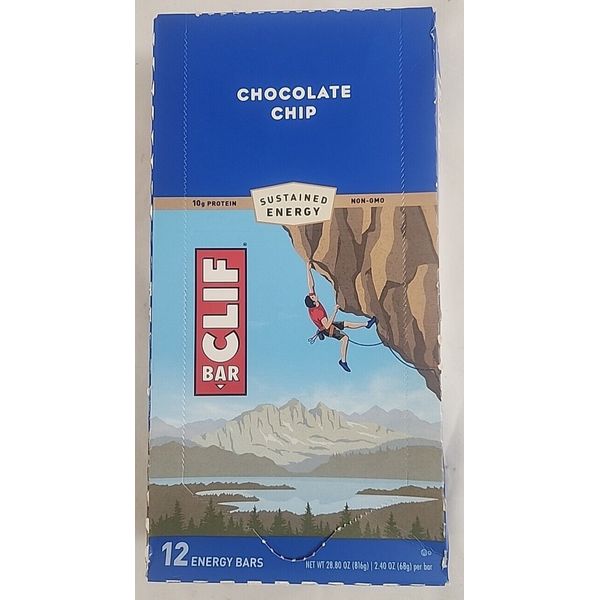 CLIF Bar Energy Bar Chocolate Chip 2.4 Oz, 12/box BB 6/25