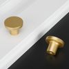 LONTAN 10 Pack Gold Drawer Knobs Gold Kitchen Knobs Round Cabinet Knobs Cupboard Knobs Brass Kitchen Door Knobs Aluminum Alloy Door Knobs and Handles Gold Door Knobs for Wardrobes,LS7069BB