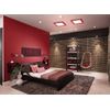 18w Square LED Ceiling Light Cool White with Red Ambient Rim Surface Mount Easy Install