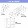 9-Cube Closet Organizer Storage Shelves Save Space Study Bookshelves White