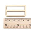 sourcing map 37.5mm(1.48") Flat Metal Slide Strap Adjustable Buckle 3 Colors 6pcs