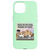 Born to Pet Cats Forced to Work Funny Cat Case for iPhone 15
