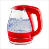 Ovente Electric Hot Water Portable Glass Kettle with Filter 1.5 Liter Red KG83R