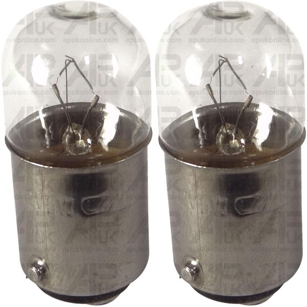 2x Lucas Light Bulb 5W BA15d LLB209 Replacement for John Deere Case IH David Brown Tractor