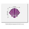 CraftStar Scallop Shell Stencil - Craft/DIY Sea Shell Stencil