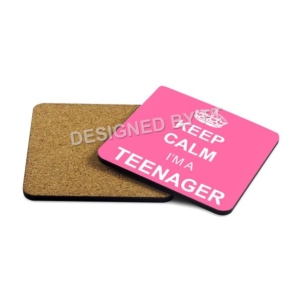 Keep Calm I'm a Teenager Coaster (Pink) by FT.