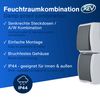 REV AquaForm, Socket - A/W Switch Combination, IP44, Single Pole, Surface-Mounted, Vertical, Grey