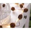 WeRChristmas Christmas Pinecone Light String Decoration, Warm White, 1.8 m