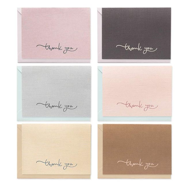 Monolike Thank You Mini Cards Mini Size 6 Pieces Mini Card Thank You B - Oval Cards Cute Cards Gift Cards Celebration Cards