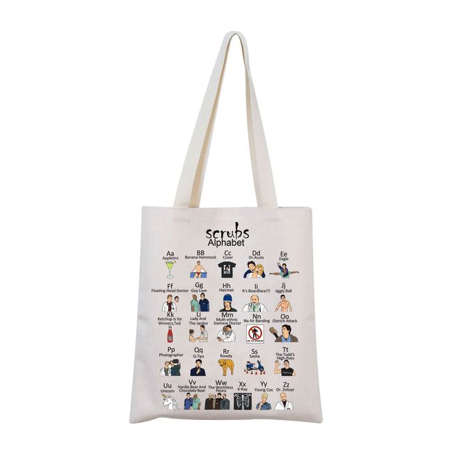 Scrubs Tote Bag Scrubs TV Show Inspired Gift Scrubs Canvas Bag Scrubs Show Fans Gift, Scrubs Tote