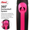 flexi® Neon M Strap 5 m Black Neon Pink Strap Reflective Side Panel Roll Lead for Dogs up to 25 kg