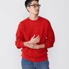 Ships: Hand Washable> Random Aran Crew Neck Pullover Knit, green