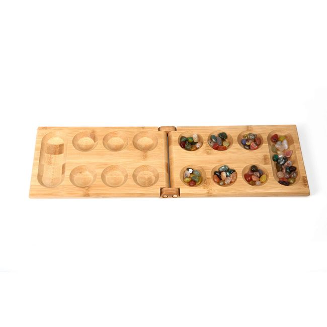 Mancala Board Game Set for Kids & Adults, Includes Portable