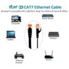 IBRA Ethernet Gigabit Lan Network Cable Advanced, Gold Connectors, 10Gbps 600MHz, 10/100/1000Mbit/s, Patch cable, STP, Switch/Router/Modem/Patch panel/Access Point/patch fields, 15M Flat Black