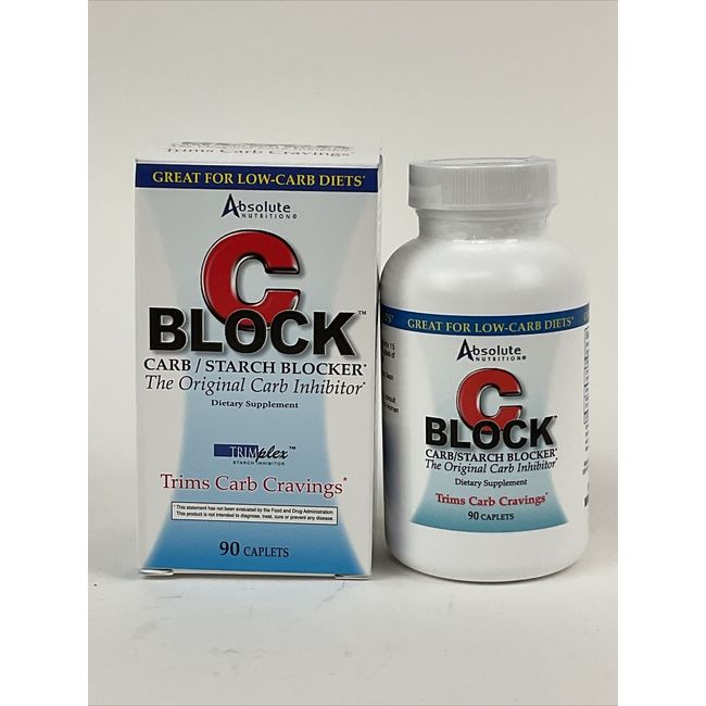 Absolute Nutrition C Block Carb Starch Blocker 90 Caplets Exp 08/2024
