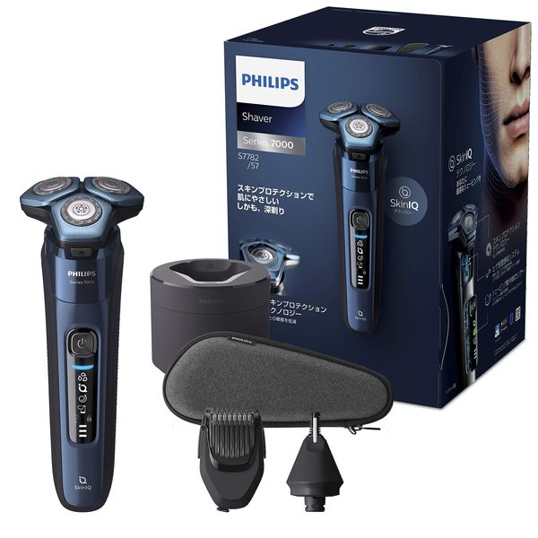 Philips S7782/57 7000 Series Electric Shaver, 45 Steel Precision Blades, 360-D Flex Head, Includes Washer