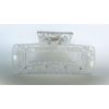 Generic Rectangle large clear transparent white flower acrylic hair claw clip