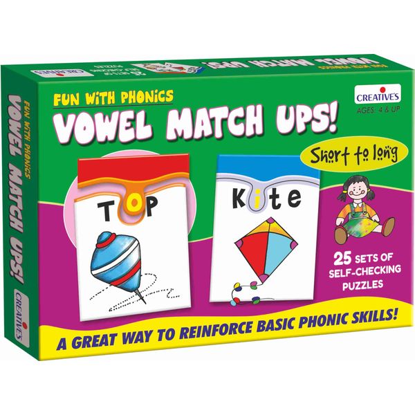 Creative Educational Creative Pre-School Fun with Phonics-Vowel Match Ups