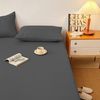 Microfibre Fitted Sheets Luxurious Easy Care Super Soft All Year Round Bed Sheets (Charcoal, Double)
