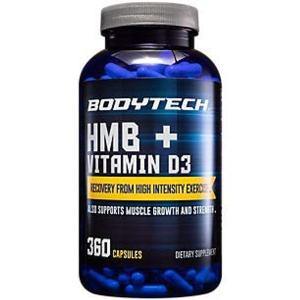 HMB + Vitamin D3 Supports Muscle Growth and Strength (360 Vegetable Capsules)