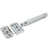 Parker Safety Razor, 91R Double Edge Safety Razor – Three-Piece Heavyweight Safety Razor with Brass Frame & Chrome Plated Knurled Handle –5 Premium Parker Platinum Double Edge Razor Blades Included