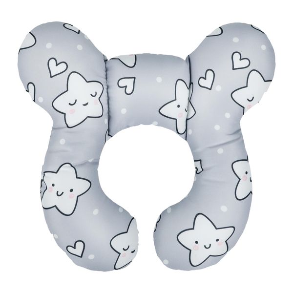 Baby Car Seat Travel Neck Pillow Infant Head Neck Support Cushion Newborn Cute Cartoon Car Sleeping Pillow Neck Rest Pillow Soft U-shaped Head Neck Protector Pillow for Pushchair Stroller Car Seat