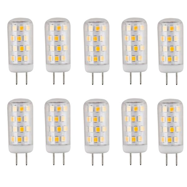 CBconcept UL-Listed, JCD 120 Volt GY6.35 LED Light Bulb, 10-Pack, 3 Watt, 330 Lumen, Pure White 6000K, 360° Beam Angle, 35W Equivalent, G6.35/GY6.35 Halogen/Xenon/Incandescent Replacement Bulb