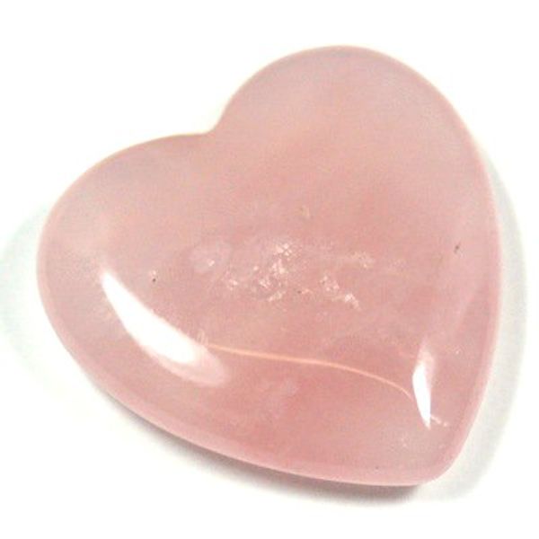 1” Rose Quartz Heart Crystal, Healing Stone for Heart Chakra and Positive Energy, Rose Quartz Crystal Heart Shape, Love Heart Crystal