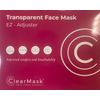 Reusable Face Mask Cover With Visible Transparent Clear Window For Lip Reading