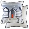 Evans Lichfield Nautical Beach Huts Cushion Cover, Multi, 43 x 43 cm