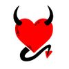 Devil Heart Horns TEMPORARY TATTOO long lasting waterproof demonic