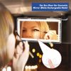 60 LEDs Car Sun Visor Vanity Mirror Rechargeable Makeup Mirror w/3 Light Modes