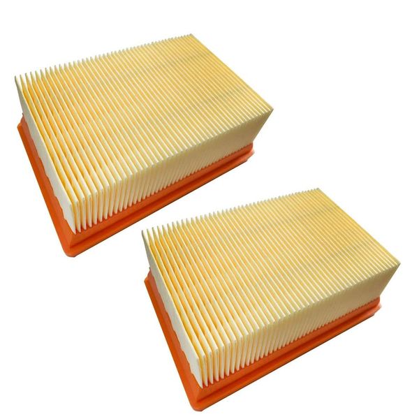 WANGCL 2Pcs Vacuum Cleaner Filter Replacement for KARCHER Flat-Pleated MV4 MV5 MV6 WD4 WD5 WD6 P PREMIUM WD5