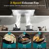 20" Insert Range Hood 600CFM Ducted/Ductless Kitchen Built-in Vent Sliver 2 LEDs