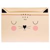Elastic Folder A5 - Sturdy Cardboard - Soft-Touch Feel - Printed Inside and Outside - Funny Shape for Kids - Cat