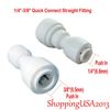 100 Pcs 1/4-3/8 Quick Connect Straight Fitting Connector Push In Under-sink RO