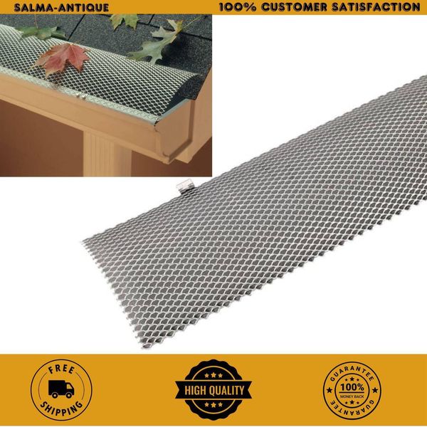 Hinged 6 in. x 3 ft. Unpainted Galvanized Steel Mesh Gutter Guard