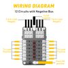 Blade Fuse Box Block Holder Block with LED Indicator 12V Universal 12 Way