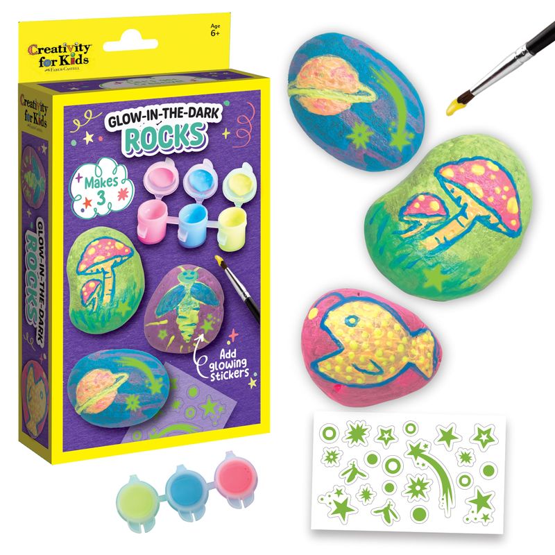 Creativity for Kids Glow in The Dark Rock Painting Mini Kit: Arts and ...