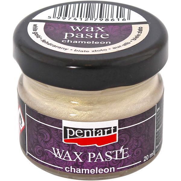 Pentart Wax Paste Chameleon 20 ml White-Gold, one